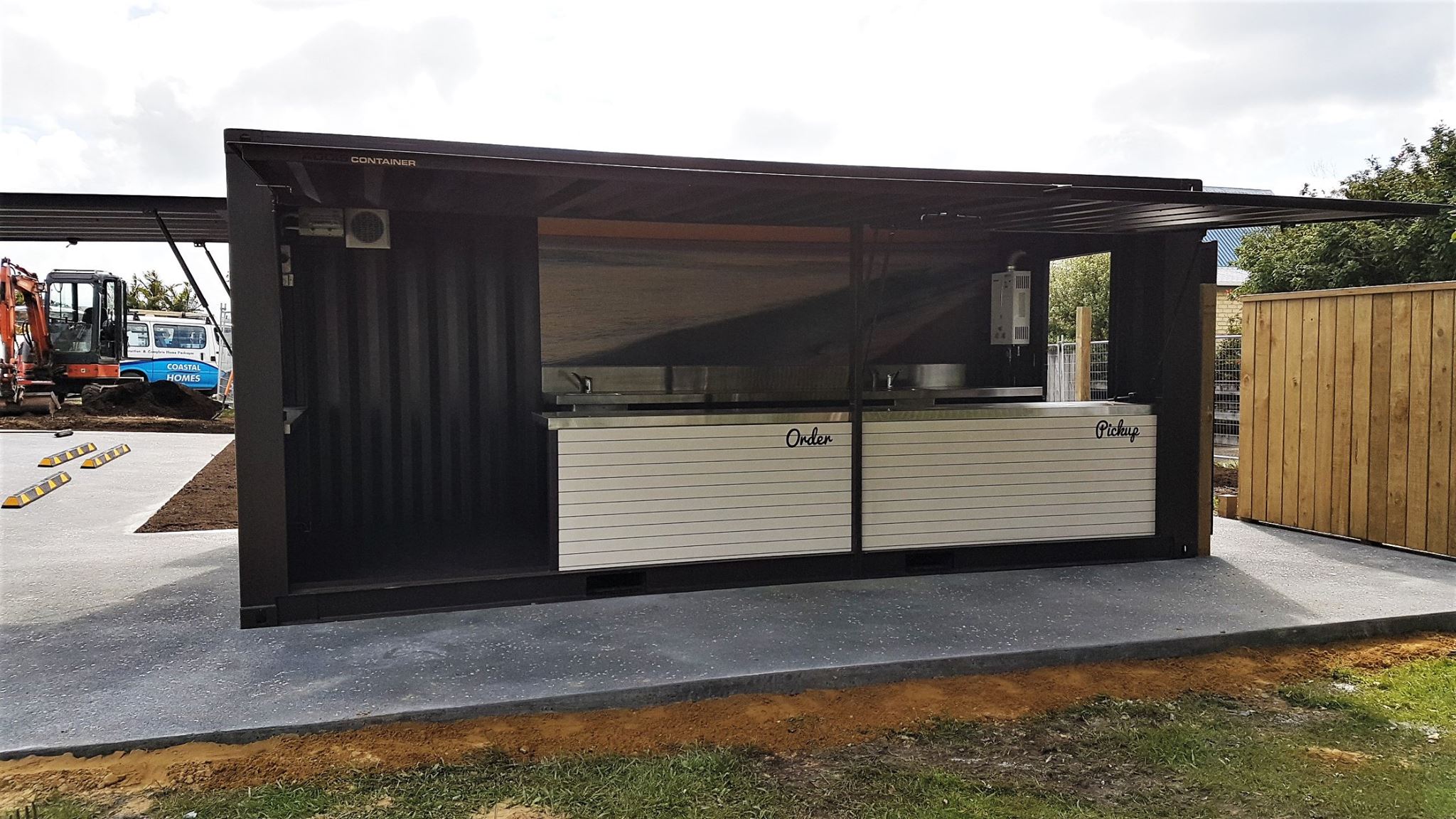 The BeachBox service counter during its fit-out