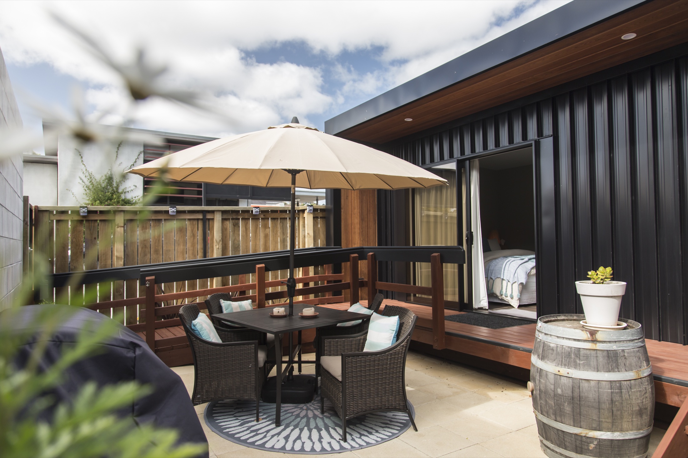 Private outdoor space at BeachBox